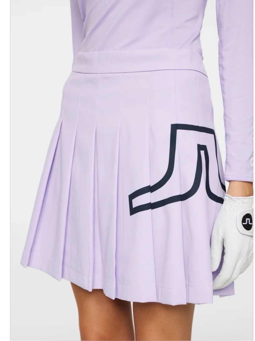 J. Lindeberg Lavender Naomi Golf Skort | Knife Pleat with Black Bridge Logo NWOT